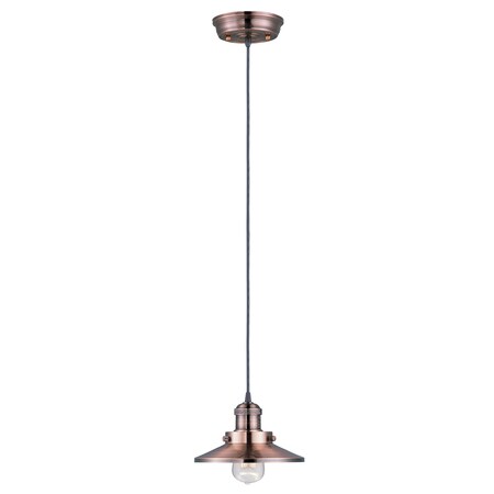 Maxim Lighting Mini Hi-Bay 1-Light 8" Wide Antique Copper Pendant Light 25020ACP/BUI